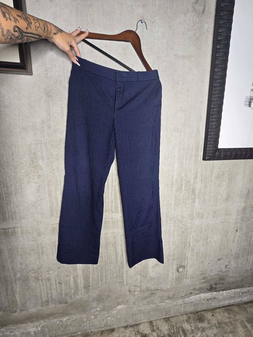 Banana Republic Blue Stripes Womens Pants Size 8